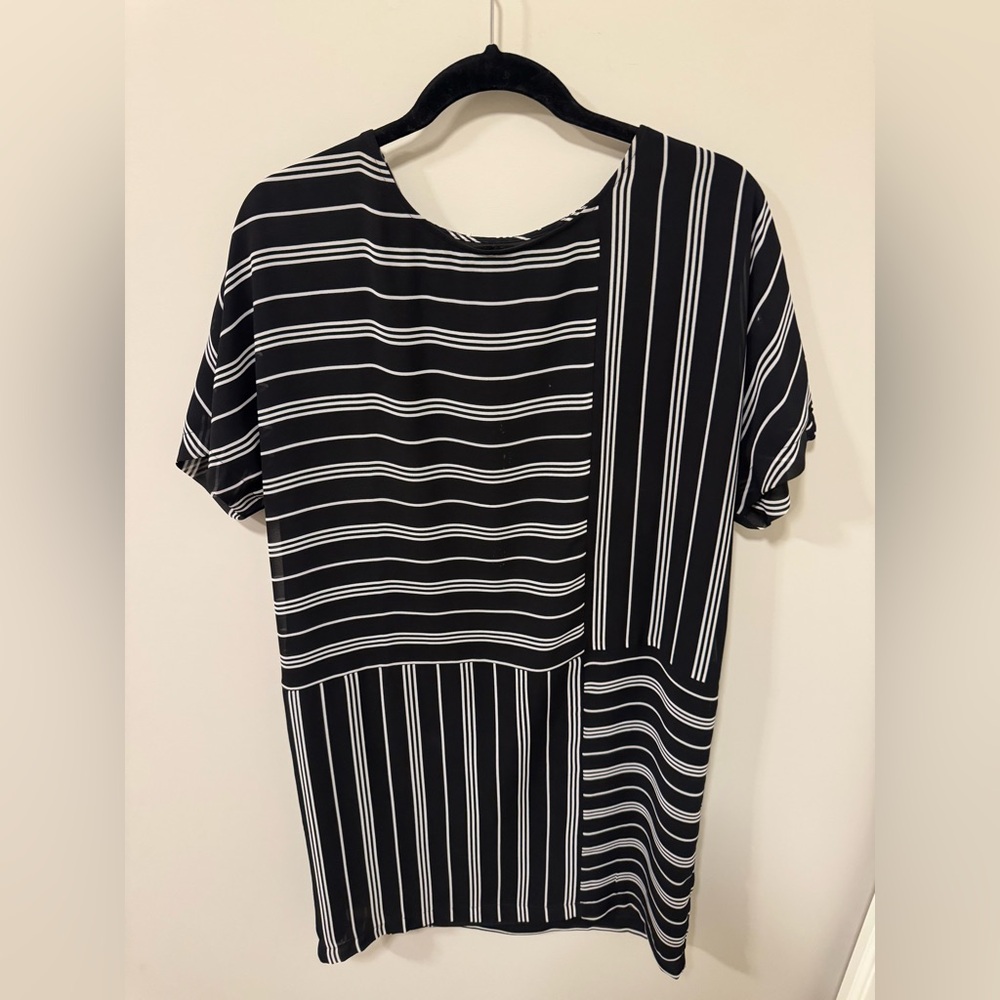 DKNY Striped Black and White Women's dress